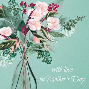 Ling Design Vase Of Flower With Love Mother's Day Card