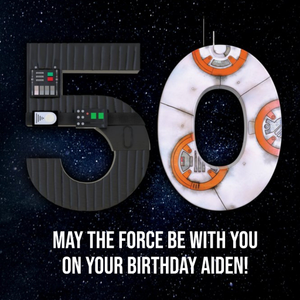 Disney Star Wars May the Force Be With You 50th Birthday Card