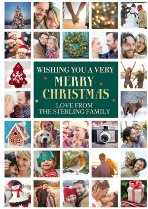 Photo Upload From The Family Multi Christmas Card