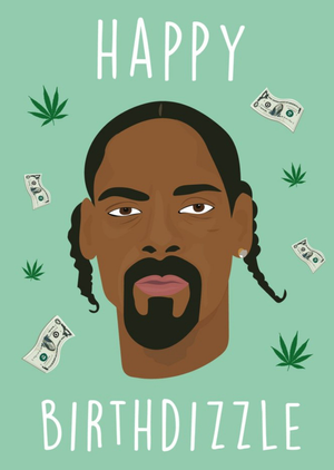Modern Funny Happy Birthdizzle Birthday Card