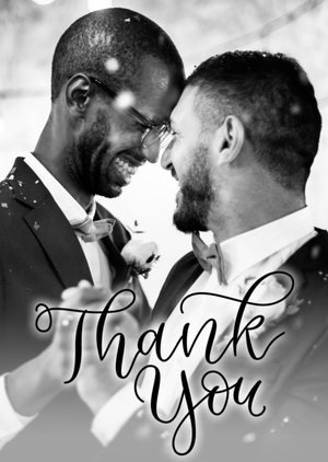 Thank You Photo Upload Wedding Day Card