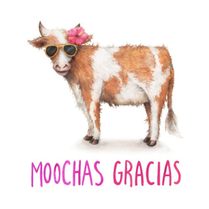 Moonpig Cow Moochas Gracias Card