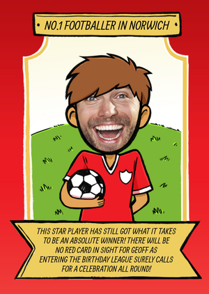 Birthday Card - Face In The Hole - Male - Photo Upload - Sport - Football