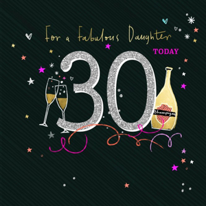 Moonpig Designers Champagne For A Fabulous Daughter 30 Today Birthday Card