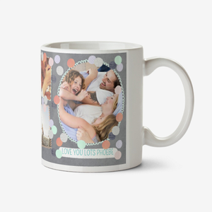 Moonpig Pastel Dots Multi-Photo Personalised Mug
