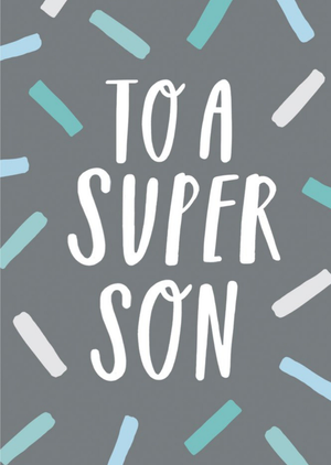 To A Super Son Confetti Card
