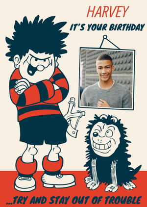 Danilo Beano Dennis The Menace Nasher Stay Out Of Trouble Birthday Card