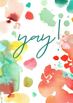 Colourful Paint Yay Card
