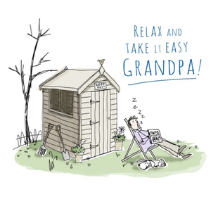 Moonpig Relax And Take It Easy Grandpa Garden Shed Birthday Card