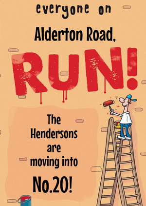 Everyone Run Personalised Humorous New Home Card