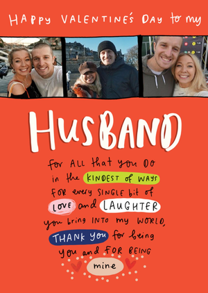 Photo Upload Valentine's Day Card for Husband For All That You Do