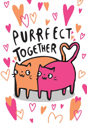 Purrfect Together Cats In Love Card
