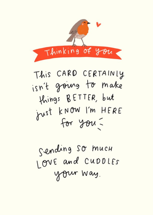 The Happy News Thinking Of You At Christmas Robin Card
