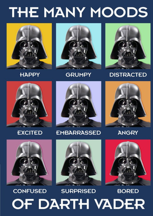 Star Wars Many Moods Of Darth Vader Card