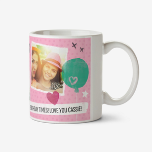 Moonpig Happy Birthday Times Pink Photo Upload Mug