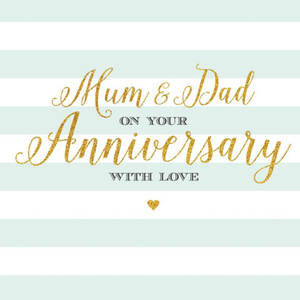 Moonpig Mum And Dad On Your Anniversary Card