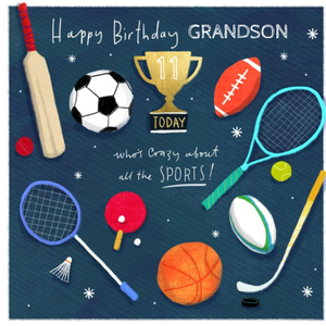 Moonpig Designers Grandson Crazy About Sports Illustrated Birthday Card