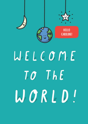 Welcome To The World Personalised Card