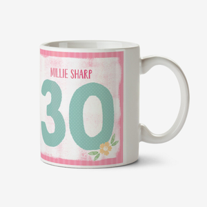 Happy 30th Birthday Photo Upload Mug
