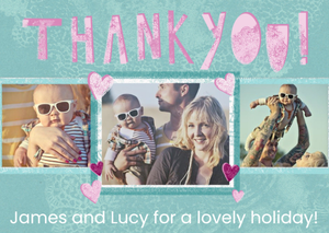 Holiday Photo Upload Thank you Card