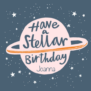 Retro Planet Outer Space Have A Stellar Birthday Card
