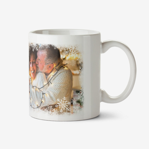 Christmas Snowflake Photo Upload Mug