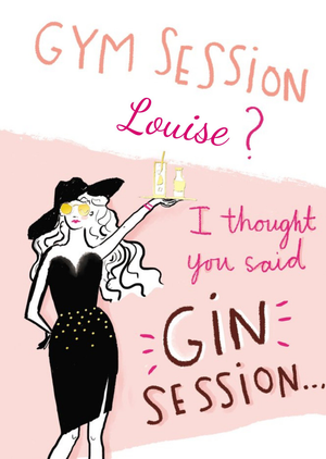 Birthday Card - Gym - Gin - Glamorous - Fashion