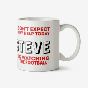Don't Expect Any Help Today Personalise Name Funny Typographic Mug
