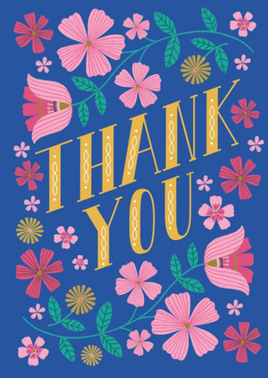 Colourful Floral Thank You Card