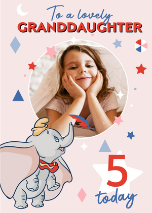 Disney Dumbo To A Lovely Granddaughter Photo Upload Birthday Card