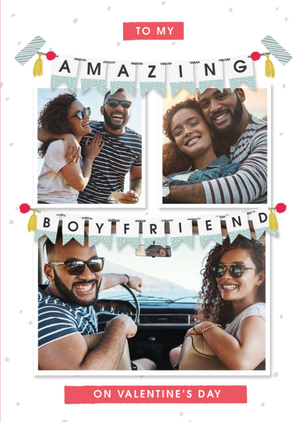 To My Amazing Boyfriend Photo Upload Valentine's Day Card