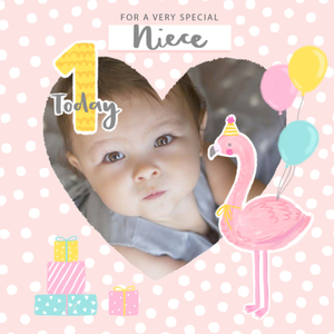 Moonpig Cute Flamingo For A Very Special Niece 1 Today Photo Upload Birthday Card