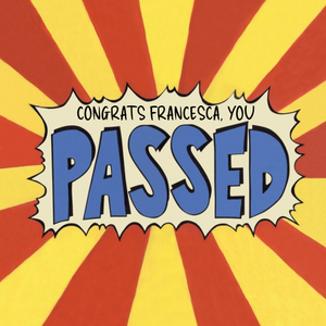 Moonpig Personalised Comic Book Style Congrats You Passed Card