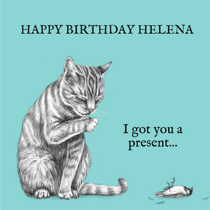 Moonpig Illustrated Birthday Card I Got You A Present