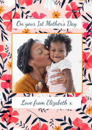 On Your First Mothers Day Photo Upload Mothers Day Card