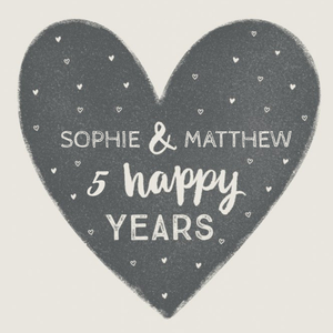 Moonpig Sweet Sentiments 5 Years Personalised Photo Card