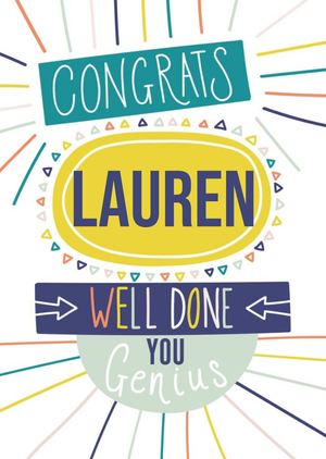 Well Done Card - Congrats - Graphic - Typographic