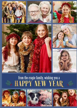 Multiple Photo Upload Happy New Year Card