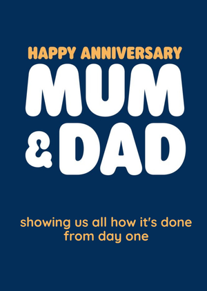 Happy Anniversary Mum And Dad Humour Quote Anniversary Card