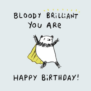 Moonpig Bloody Brilliant You Are Panda Personalised Happy Birthday Card