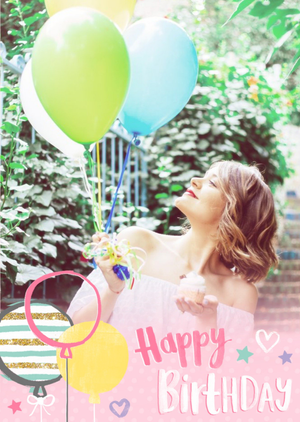 Bunch Of Balloons Happy Birthday Photo Card