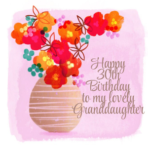 Moonpig Pink And Red Flowers In Vase Card