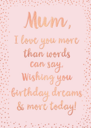 Birthday Card - Limelight Card - Mum - Sentimental - Verse