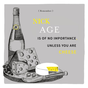 Moonpig Funny Cheese And Old Age Birthday Card