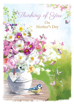 Bunches Of Spring Flowers Thinking Of You Mothers Day Card