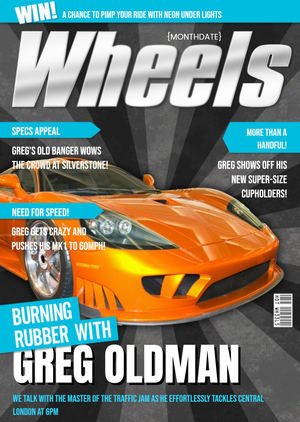 Wheels Magazine Need For Speed Personalised Birthday Card