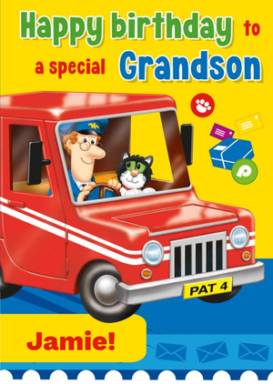 Postman Pat To a Special Grandson Birthday Card