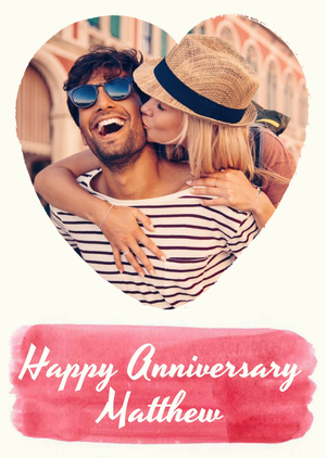 Anniversary Photo Upload Postcard