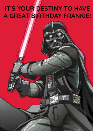 Birthday card - star wars - darth vadar