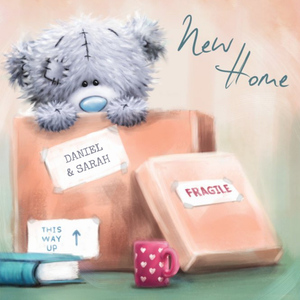 Tatty Teddy In A Box Personalised New Home Card